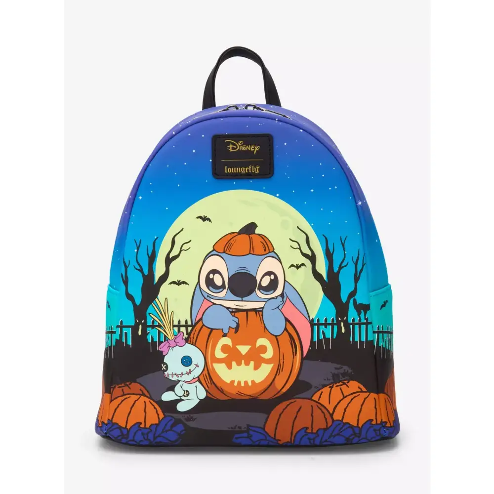 Stitch Pumpkin Glow-In-The-Dark Loungefly Mini Backpack